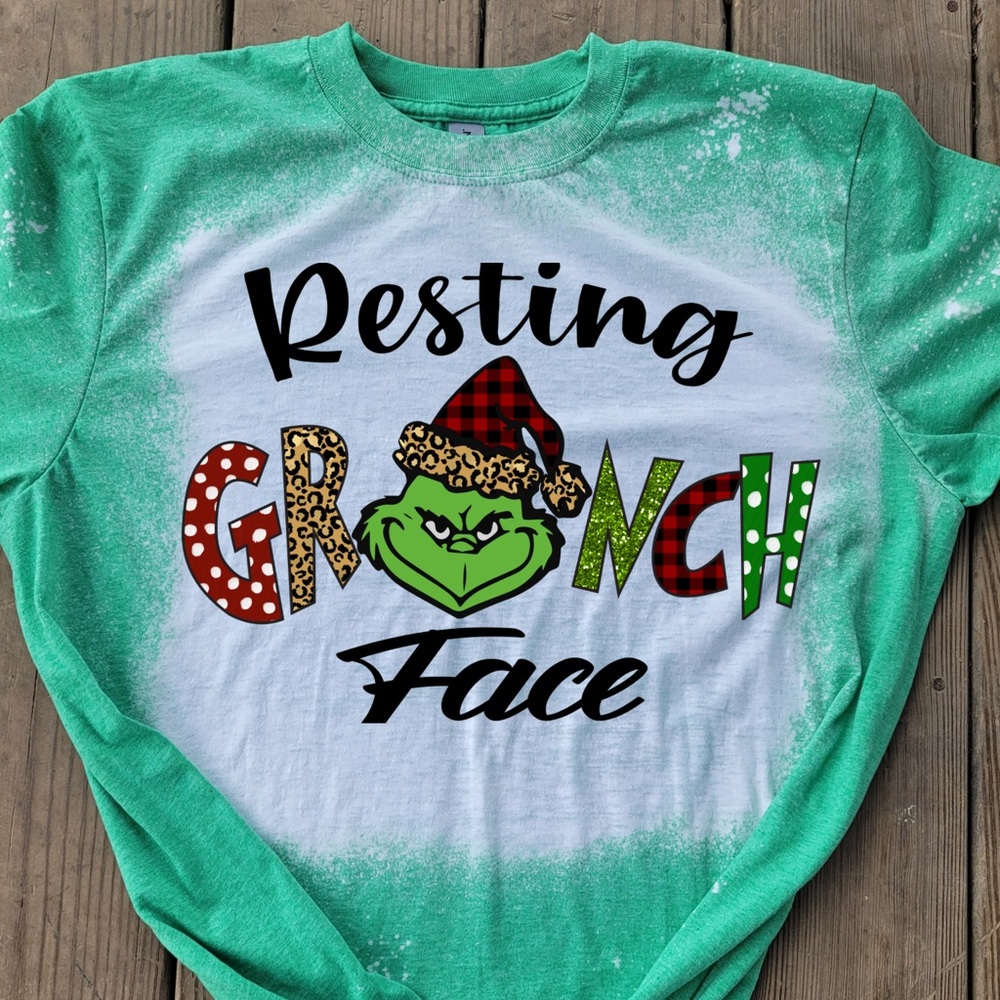 Resting Gr*nch face bleached tee